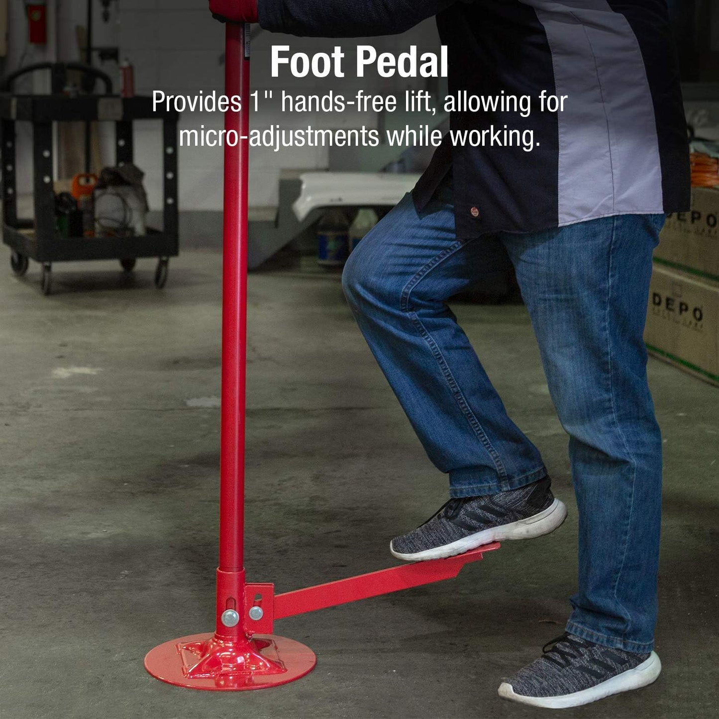 SUNEX Tools 6810A ¾-Ton Underhoist Support Stand with Foot Pedal