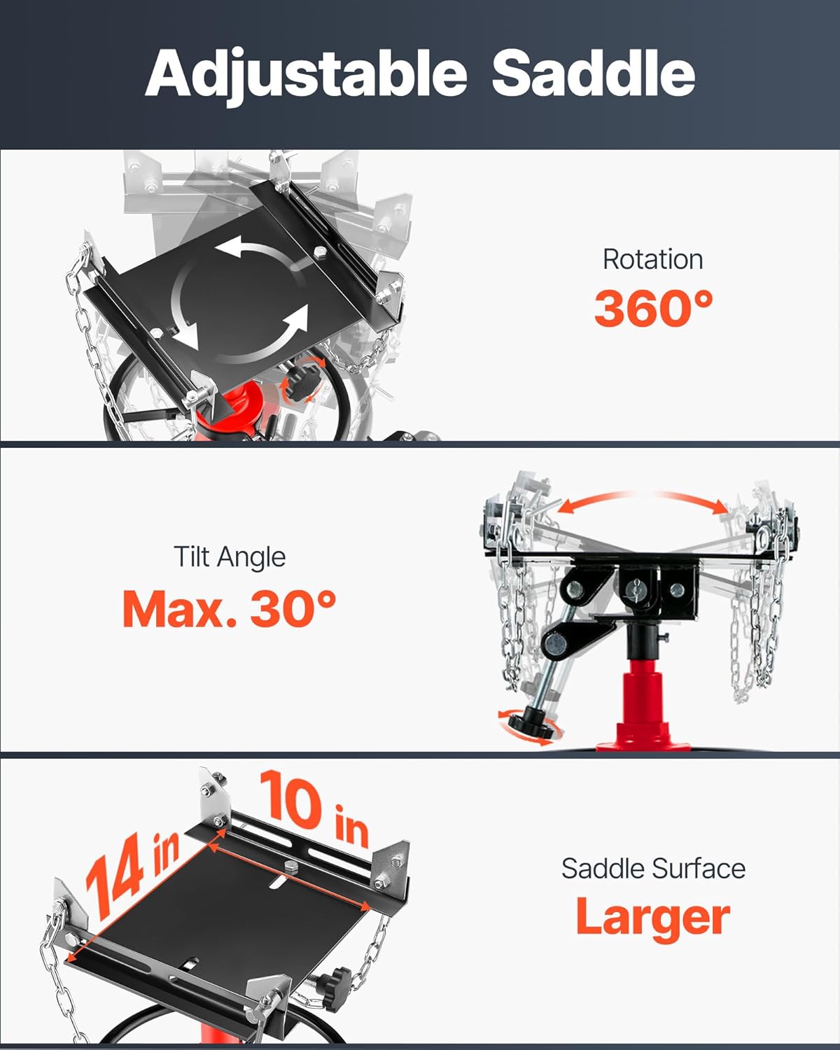 VEVOR 0.75-Ton Hydraulic Telescopic Transmission Jack – 1660LB Capacity with Foot Pedal