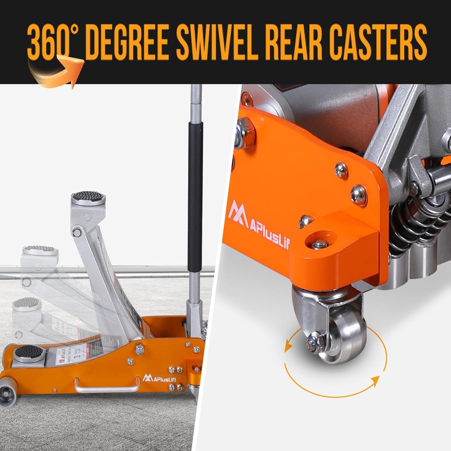 APlusLift AF350G 3-Ton Low Profile Racing Floor Jack – Dual Piston Quick Lift